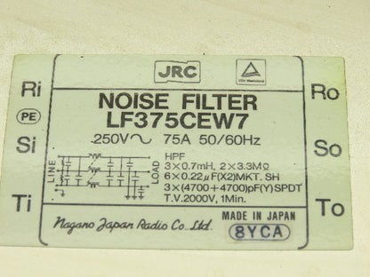 JRC LF375CEW7 Noise Filter 250V 75A Lot of 3