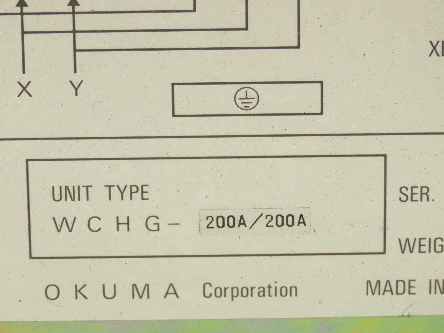 Okuma WCHG-200A/200A Spindle Motor Winding Change Over Unit 120V Coil