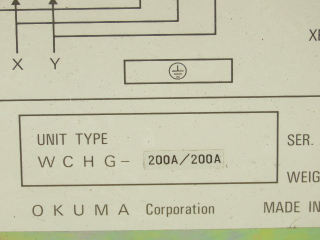 Okuma WCHG-200A/200A Spindle Motor Winding Change Over Unit 120V Coil