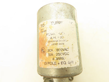 Power Lock A-H Power Plug 20-30A 250-600V