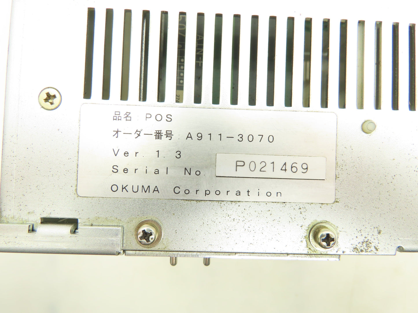 Okuma A911-3070 PLC Slot Rack Card Chassis with Motherboard ES-V4504