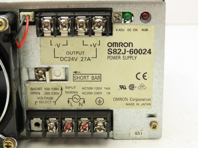 Omron S82J-60024 AC-DC Converter Power Supply In 230V Out 24V 27A