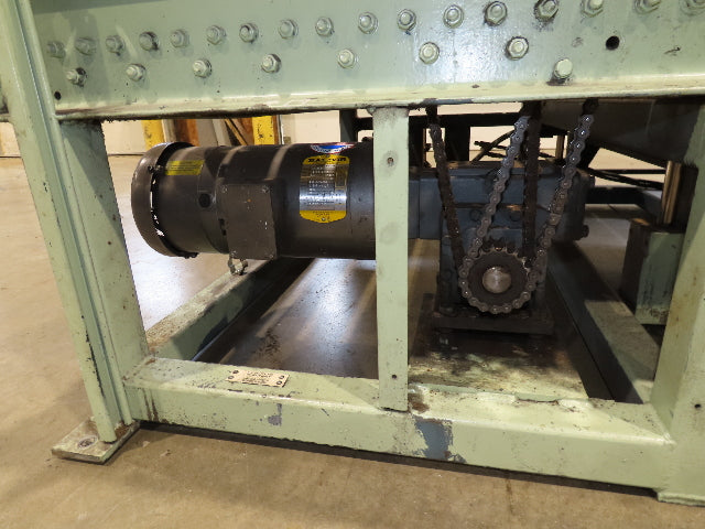 57"x 7' 6" Chain Drive Pallet Conveyor 2.5" Roller 50"BF w/Pneumatic Load Lifter