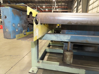 57"x 7' 6" Chain Drive Pallet Conveyor 2.5" Roller 50"BF w/Pneumatic Load Lifter