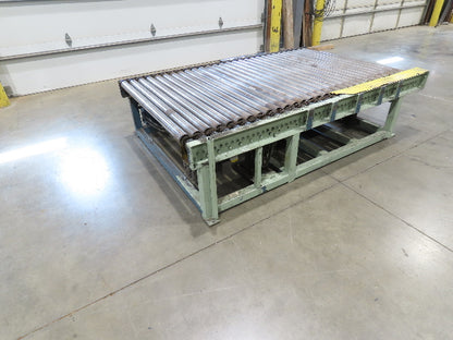 57"x 7' 6" Chain Drive Pallet Conveyor 2.5" Roller 50"BF w/Pneumatic Load Lifter
