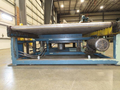 57"x 7' 6" Chain Drive Pallet Conveyor 2.5" Roller 50"BF w/Pneumatic Load Lifter