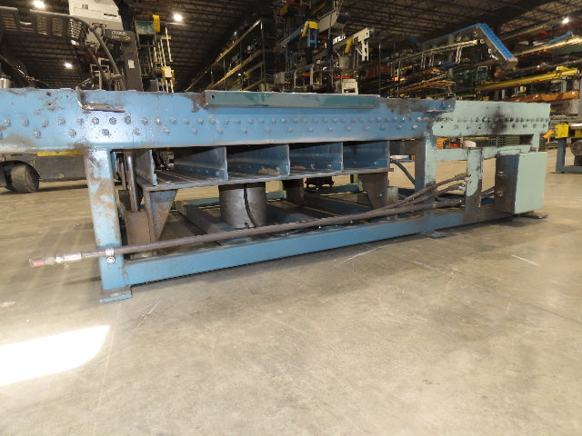 57"x 7' 6" Chain Drive Pallet Conveyor 2.5" Roller 50"BF w/Pneumatic Load Lifter