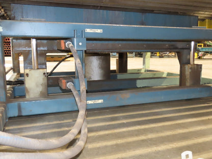 57"x 7' 6" Chain Drive Pallet Conveyor 2.5" Roller 50"BF w/Pneumatic Load Lifter