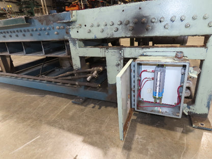57"x 7' 6" Chain Drive Pallet Conveyor 2.5" Roller 50"BF w/Pneumatic Load Lifter