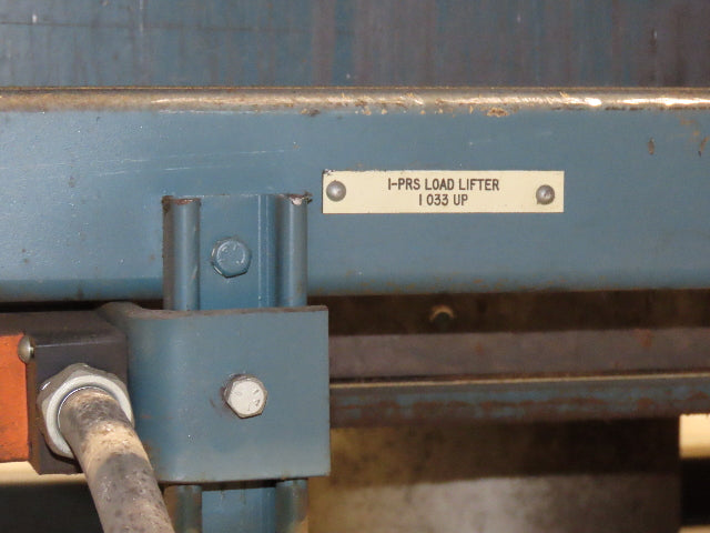 57"x 7' 6" Chain Drive Pallet Conveyor 2.5" Roller 50"BF w/Pneumatic Load Lifter