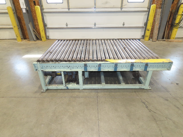 57"x 7' 6" Chain Drive Pallet Conveyor 2.5" Roller 50"BF w/Pneumatic Load Lifter