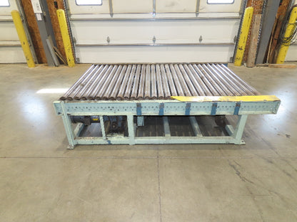 57"x 7' 6" Chain Drive Pallet Conveyor 2.5" Roller 50"BF w/Pneumatic Load Lifter