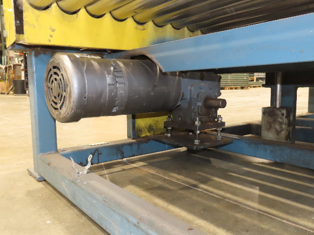 57"x 7' 6" Chain Drive Pallet Conveyor 2.5" Roller 50"BF w/Pneumatic Load Lifter
