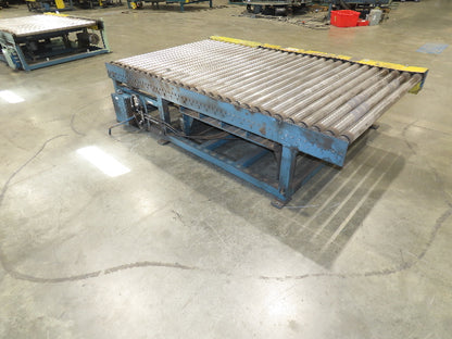 57"x 7' 6" Chain Drive Pallet Conveyor 2.5" Roller 50"BF w/Pneumatic Load Lifter