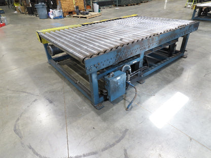 57"x 7' 6" Chain Drive Pallet Conveyor 2.5" Roller 50"BF w/Pneumatic Load Lifter
