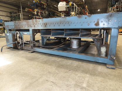 57"x 7' 6" Chain Drive Pallet Conveyor 2.5" Roller 50"BF w/Pneumatic Load Lifter