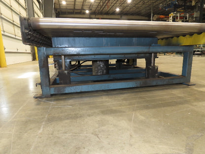 57"x 7' 6" Chain Drive Pallet Conveyor 2.5" Roller 50"BF w/Pneumatic Load Lifter