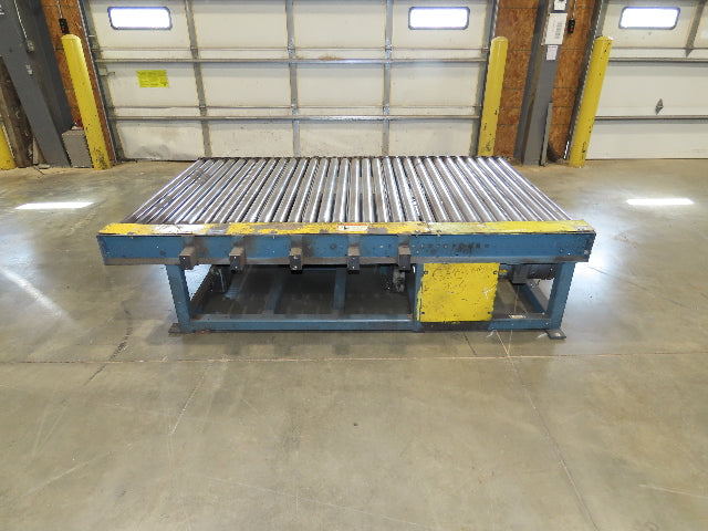 57"x 7' 6" Chain Drive Pallet Conveyor 2.5" Roller 50"BF w/Pneumatic Load Lifter