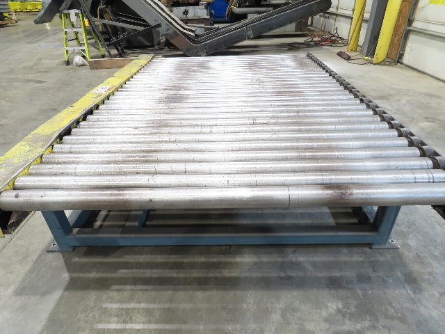 61.5"x 7' Powered Pallet Conveyor 2.5" Roller 54"BF 1Hp Chain Drive 40 FPM
