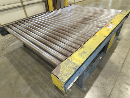 61.5"x 7' Powered Pallet Conveyor 2.5" Roller 54"BF 1Hp Chain Drive 40 FPM