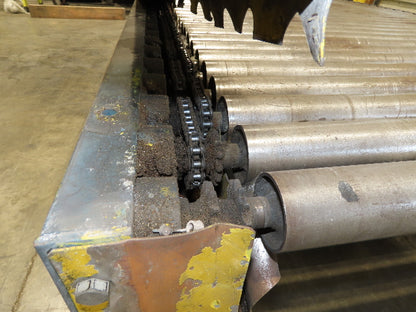 61.5"x 7' Powered Pallet Conveyor 2.5" Roller 54"BF 1Hp Chain Drive 40 FPM