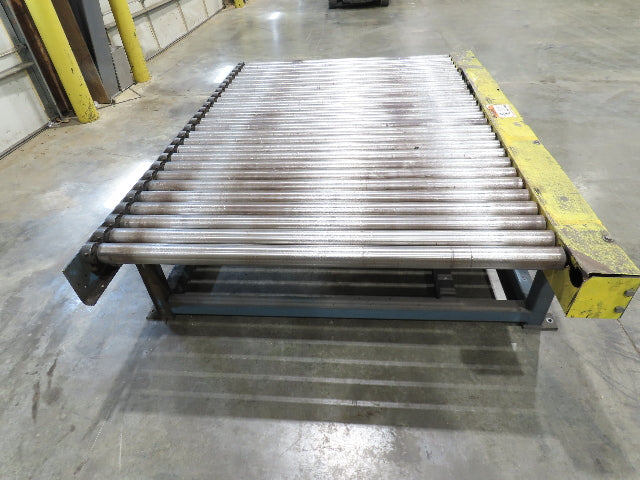 61.5"x 7' Powered Pallet Conveyor 2.5" Roller 54"BF 1Hp Chain Drive 40 FPM