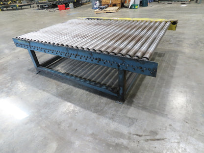61.5"x 7' Powered Pallet Conveyor 2.5" Roller 54"BF 1Hp Chain Drive 40 FPM