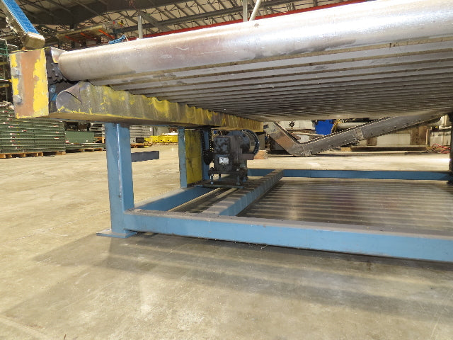 61.5"x 7' Powered Pallet Conveyor 2.5" Roller 54"BF 1Hp Chain Drive 40 FPM