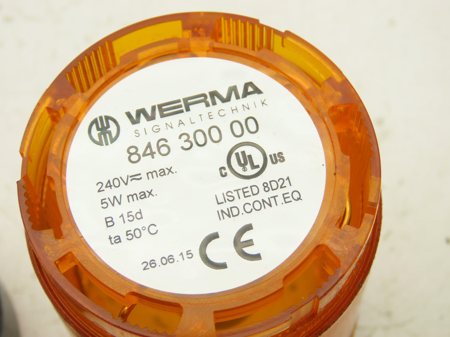 Werma 845-000-00 2-Tier Stack Light Signal Tower Green/Amber  Lot of 2