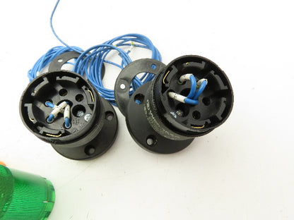 Werma 845-000-00 2-Tier Stack Light Signal Tower Green/Amber  Lot of 2