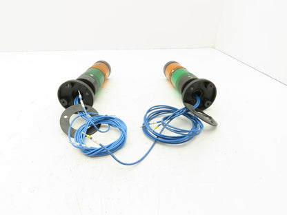 Werma 845-000-00 2-Tier Stack Light Signal Tower Green/Amber  Lot of 2