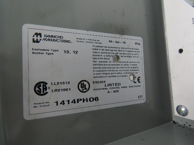 Hammond Manufacturing 1414PH06 Electrical Enclosure 16x14x6" Wall Mount