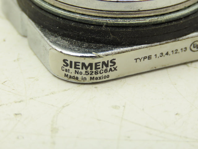 Siemens 52SC6AX Oil Tight 2 Position Key Selector Operator Switch