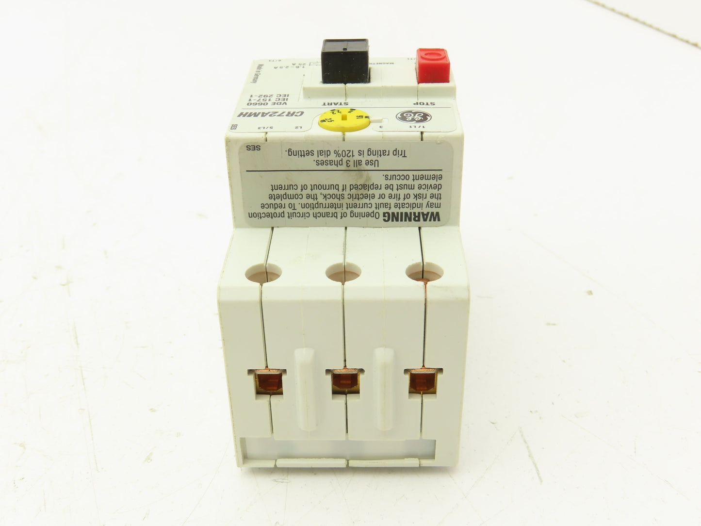 General Electric CR72AMH Starter Motor Protector 600V 2.5A 3 Pole