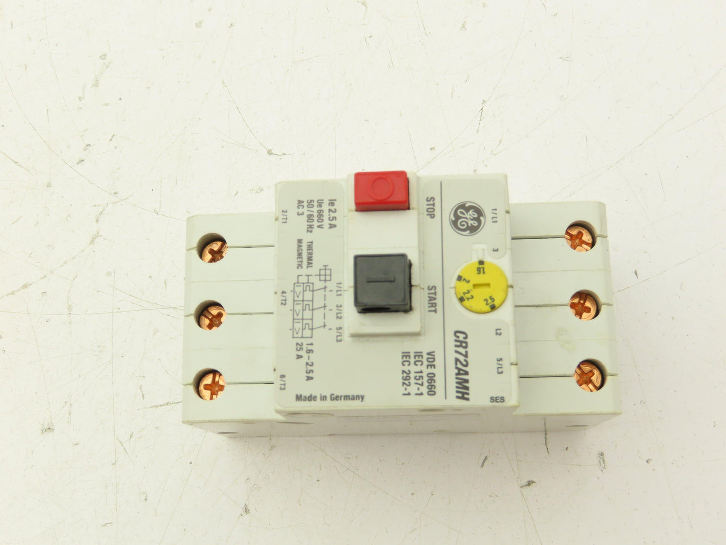 General Electric CR72AMH Starter Motor Protector 600V 2.5A 3 Pole