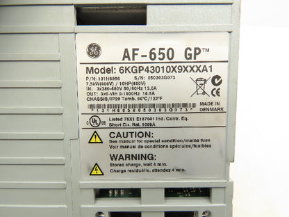 General Electric 131H6956 Variable Frequency Drive 10Hp VFD 480V 3Ph AF-650