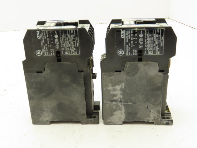 General Electric CR7ZA 10 Contactor Relay 24V Coil 600V 5HP 3PH Lot of 2
