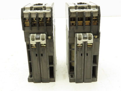General Electric CR7ZA 10 Contactor Relay 24V Coil 600V 5HP 3PH Lot of 2