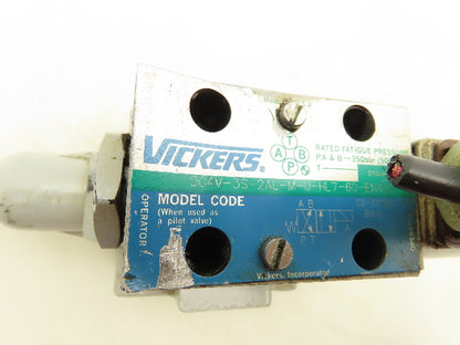 Vickers CVCS-25-C1-S2-W-250-11-S24-AP10-P10 Cartridge Valve Control Cover DG4V