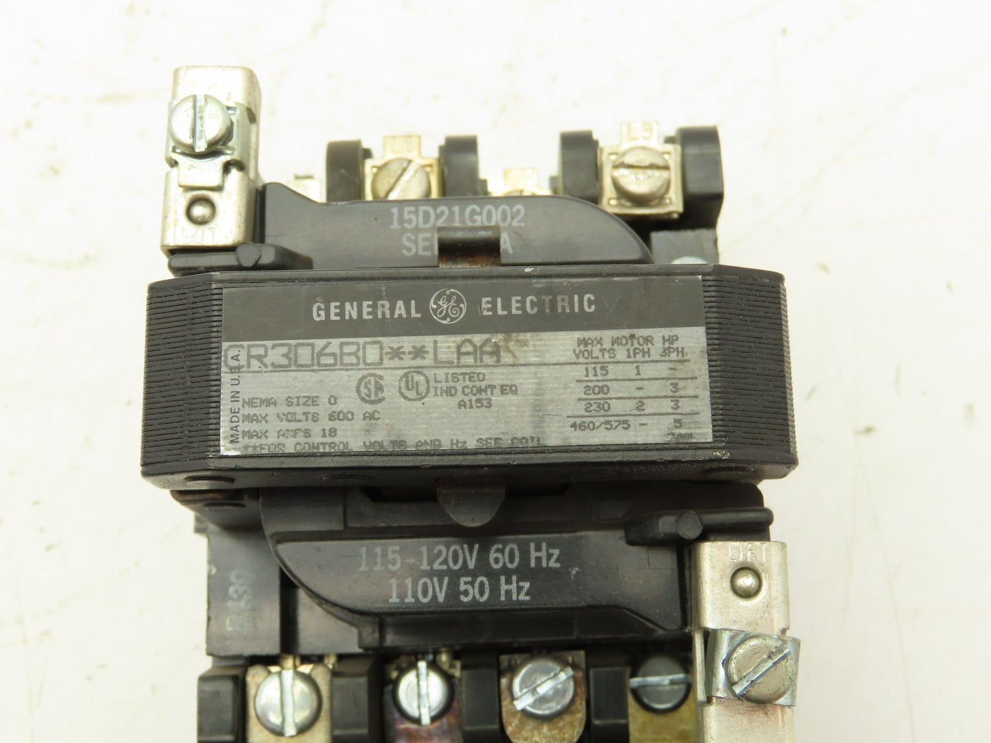 General Electric CR30680 LAA Magnetic Contactor Motor Starter 120V Coil 3PH 18A