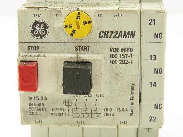 General Electric CR72AMH Manual Motor Starter Protector 600V 2.5A 3 Pole