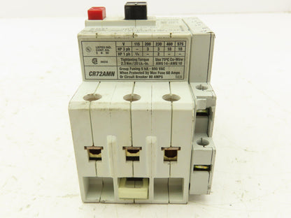 General Electric CR72AMH Manual Motor Starter Protector 600V 2.5A 3 Pole