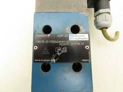 Rexroth DBETB-10/230G24K4M-551 Proportional Relief Valve 00504170