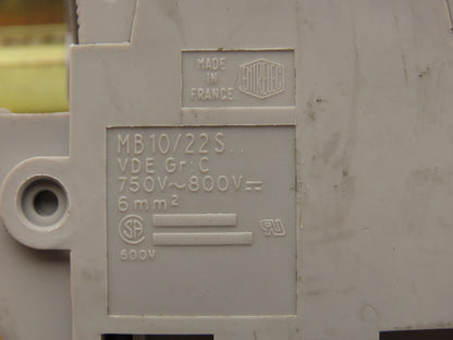 Entrelec MB10/22SF/FL Fuse Holder Terminal Block 30A 600V 6mm Lot of 55