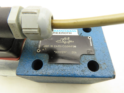 Rexroth 4WE 10 A33/CG24N9K4 Directional Control Valve 24VDC