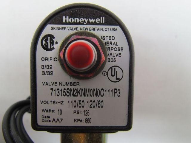 Honeywell Skinner Valve 71315SN2KNM0N0C111P3 1/4"NPT 120 V Solenoid Valve 125psi
