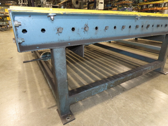 66"x 25' Chain Drive Pallet Conveyor 2.5" Roller 54"BF w/Shuttle Track Section