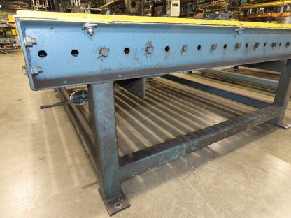 66"x 25' Chain Drive Pallet Conveyor 2.5" Roller 54"BF w/Shuttle Track Section
