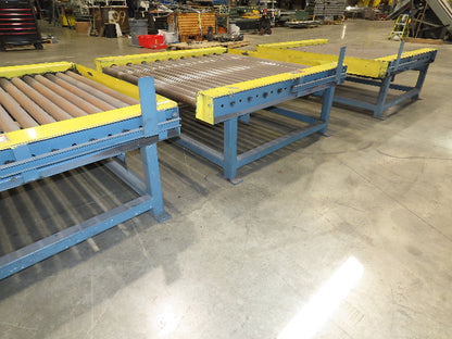 66"x 25' Chain Drive Pallet Conveyor 2.5" Roller 54"BF w/Shuttle Track Section