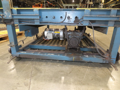 66"x 25' Chain Drive Pallet Conveyor 2.5" Roller 54"BF w/Shuttle Track Section